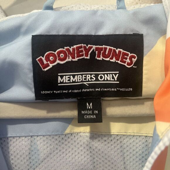 Members Only Space Jam 2 Wind Breaker Light Jacket Tune Squad Size Mens Medium - Picture 7 of 14